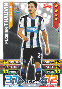 Florian Thauvin Newcastle United 2015/16 Topps Match Attax #192